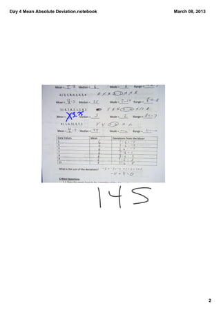 Day 4 mean absolute deviation | PDF