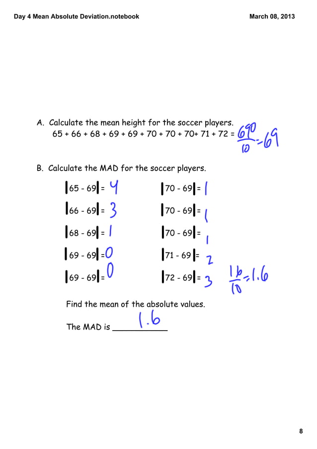 Day 4 mean absolute deviation | PDF