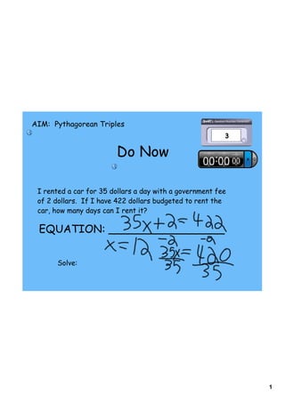 Day 4 pythagorean triples | PDF