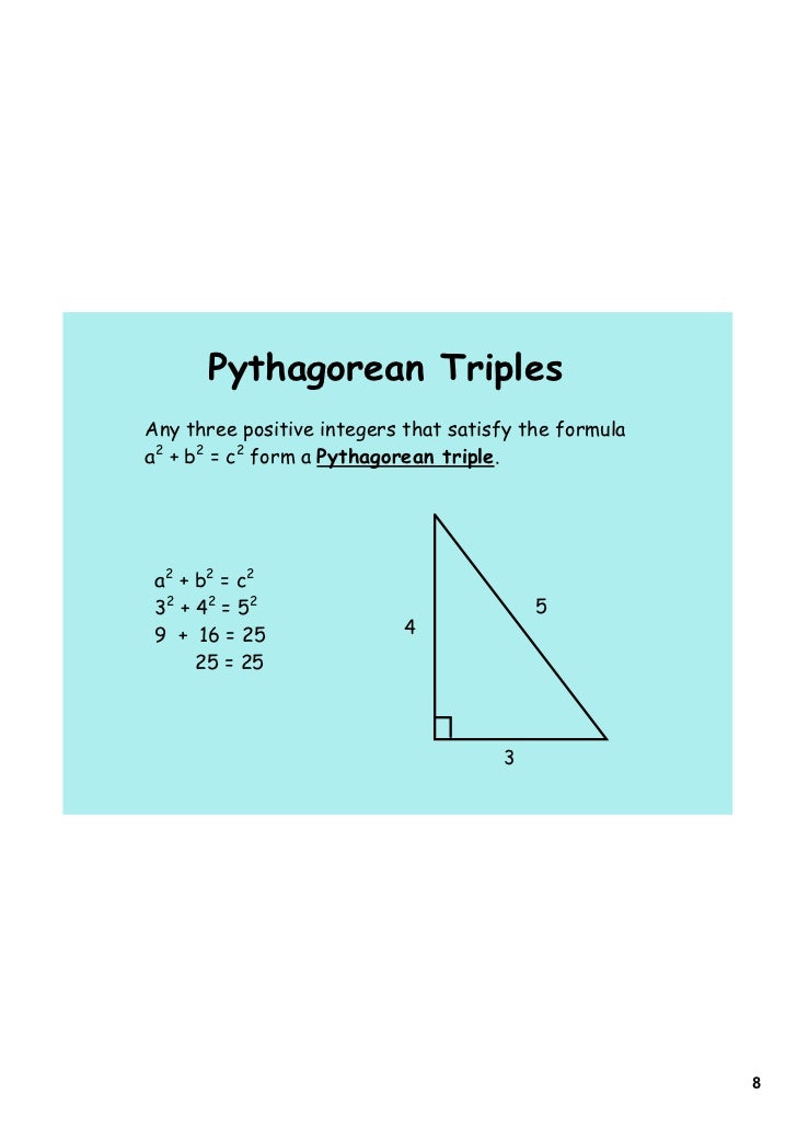 Day 4 pythagorean triples