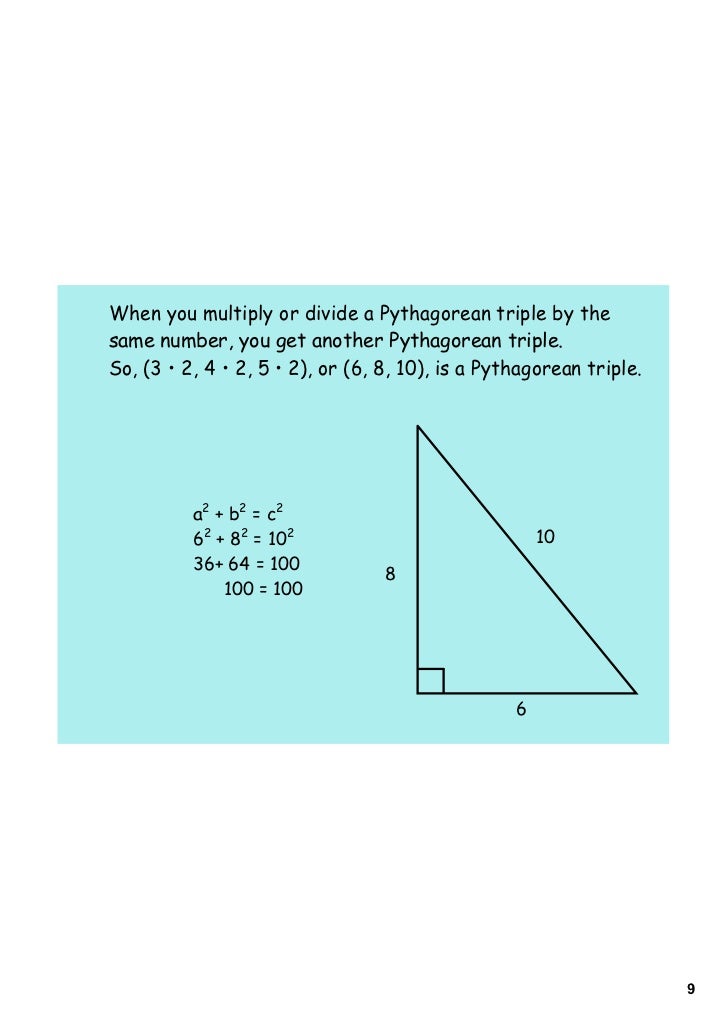 Pythagorean triple definition picture