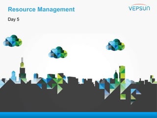 Resource Management
Day 5
VMware vSphere:
Install, Configure, Manage
 