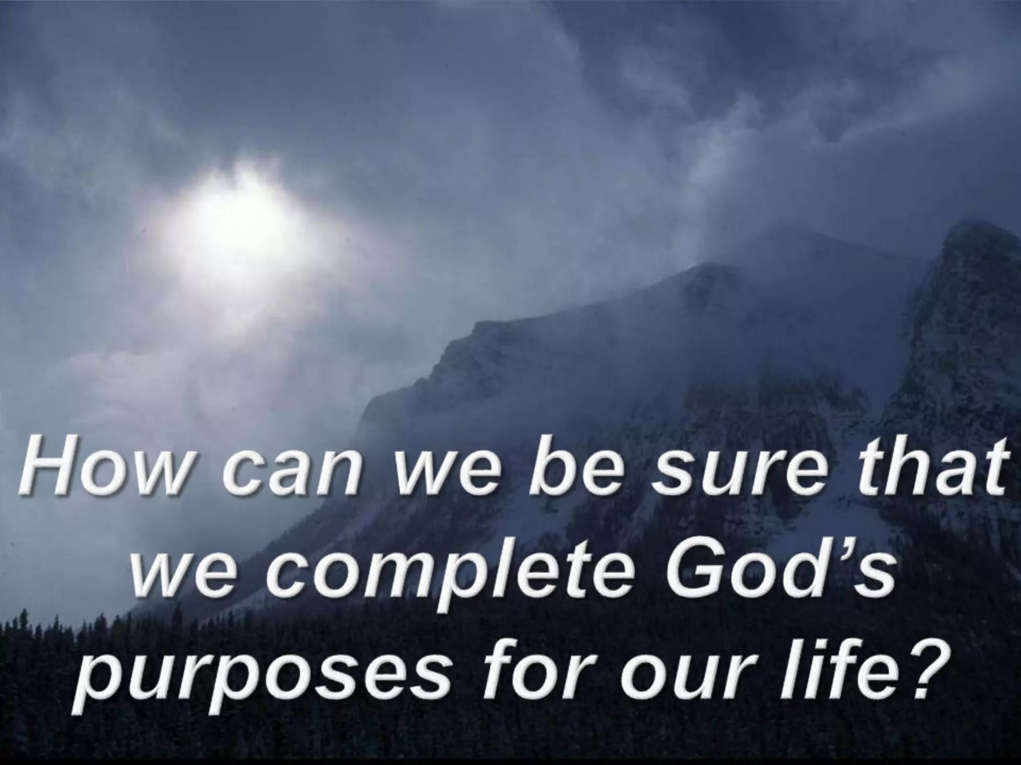 DAY 5 - HOW TO COMPLETE GOD’S PLAN FOR YOUR LIFE - 7 DAYS OF WORSHIP ...