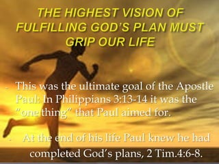 DAY 5 - HOW TO COMPLETE GOD’S PLAN FOR YOUR LIFE - 7 DAYS OF WORSHIP ...