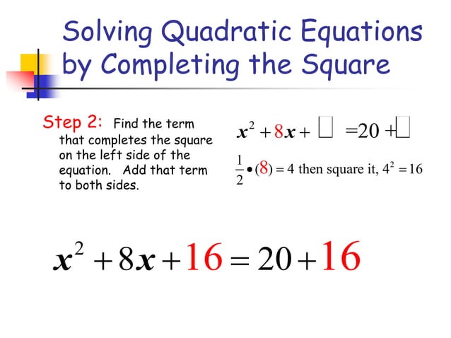 Day 5 - NOTES Completing the Square.ppt