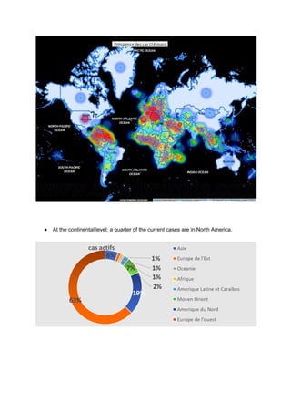 ● At the continental level: a quarter of the current cases are in North America.
 