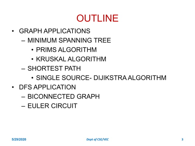 Day 5 application of graph ,biconnectivity fdp on ds | PDF