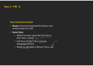 Binary and CSV files for class 12 CBSE board. | PDF
