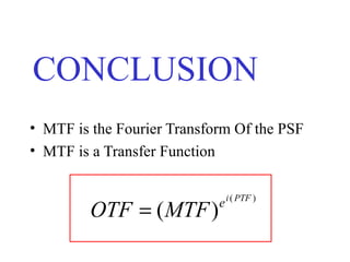 modulation transfer function (MTF) | PPT