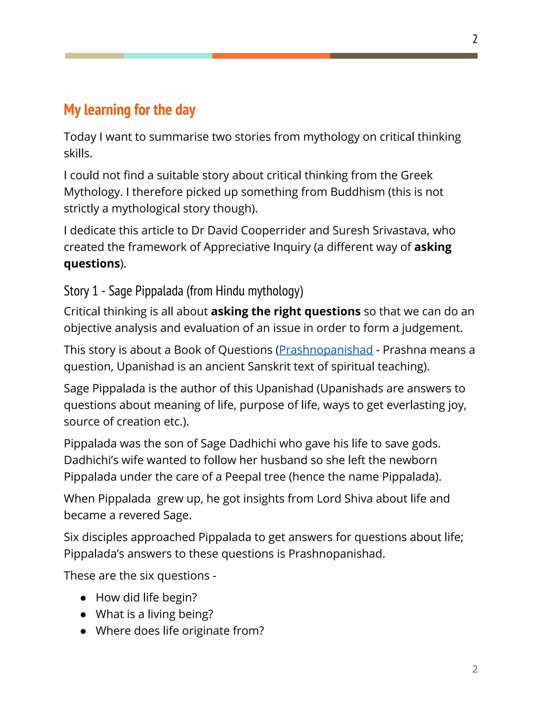 Day 64 critical thinking skill