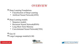 Comprehensive Deep Learning and Generative AI Training Program | PPTX