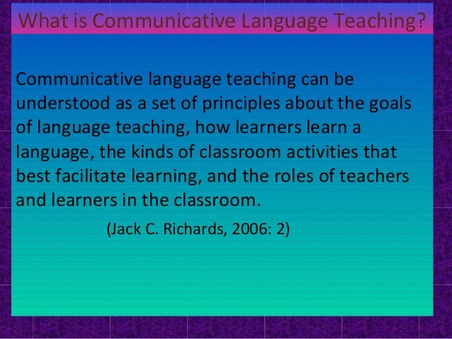 essays about communicative language teaching Implementation of communicative language teaching in vietnam by ngo duy phuc (university of canberra) an increasing number of vietnamese students study english in order to grasp many opportunities for higher education, overseas study and future career enhancement as it has become a dominant foreign language in vietnam. essays about communicative language teaching Implementation of communicative language teaching in vietnam by ngo duy phuc (university of canberra) an increasing number of vietnamese students study english in order to grasp many opportunities for higher education, overseas study and future career enhancement as it has become a dominant foreign language in vietnam.