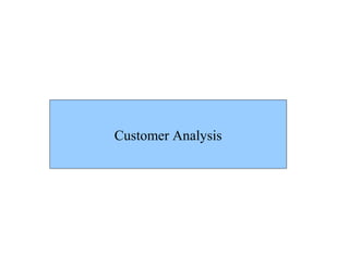Customer Analysis
 