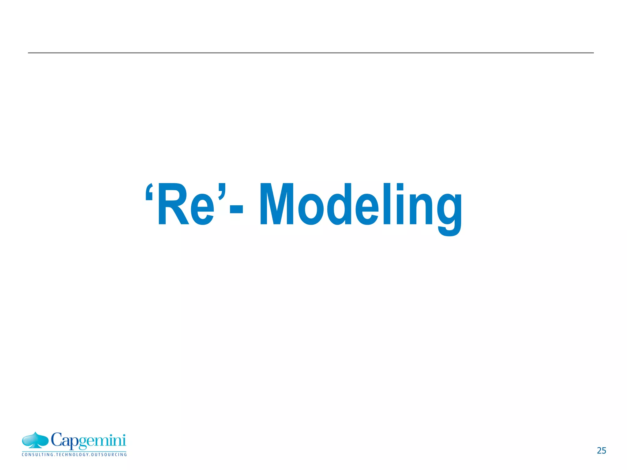 25
‘Re’- Modeling
 
