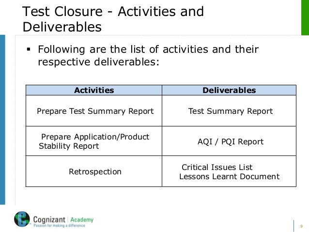 test closure report template day 8 fundamentals of test closure v 1 0 test closure report template day 8 fundamentals of test closure v 1 0