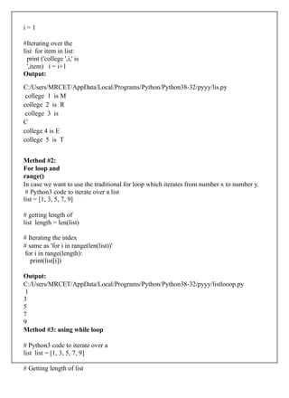 Python list tuple dictionary .pptx | Free Download