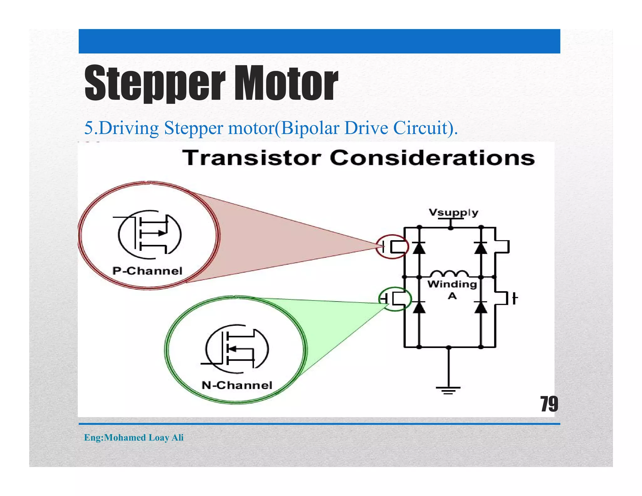 Stepper Motor
5.Driving Stepper motor(Bipolar Drive Circuit).
Eng:Mohamed Loay Ali
79
 