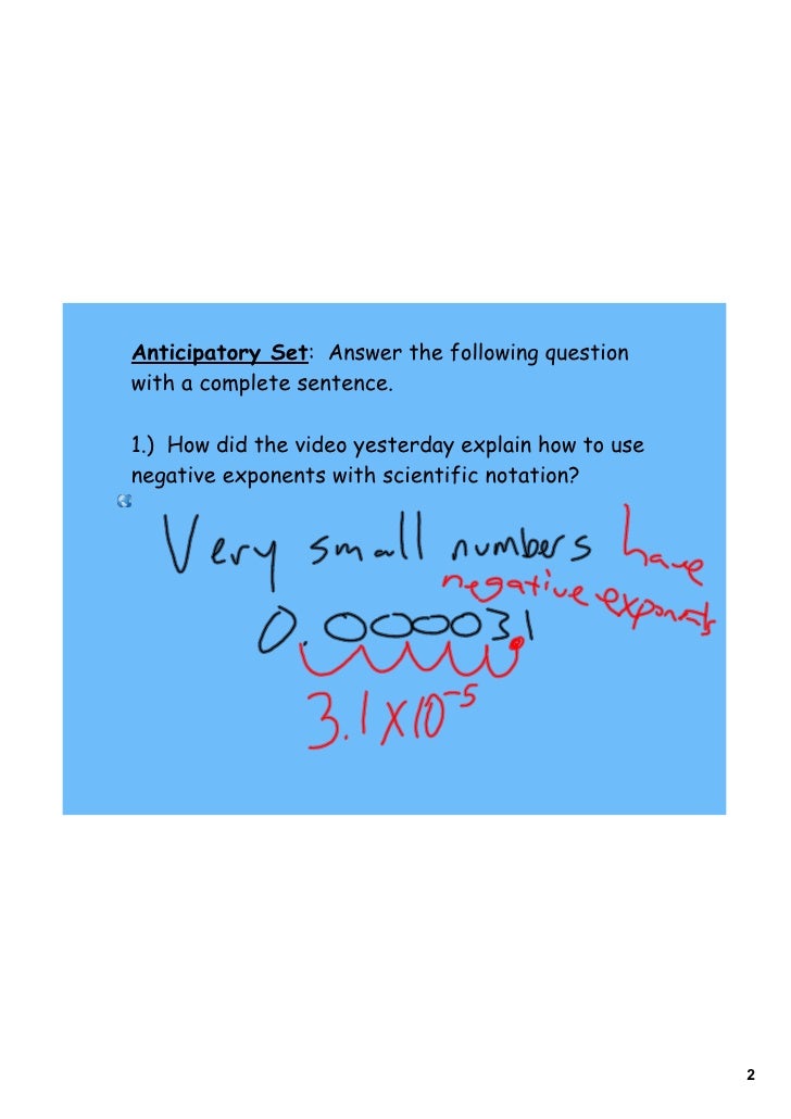 Day 8 scientific notation