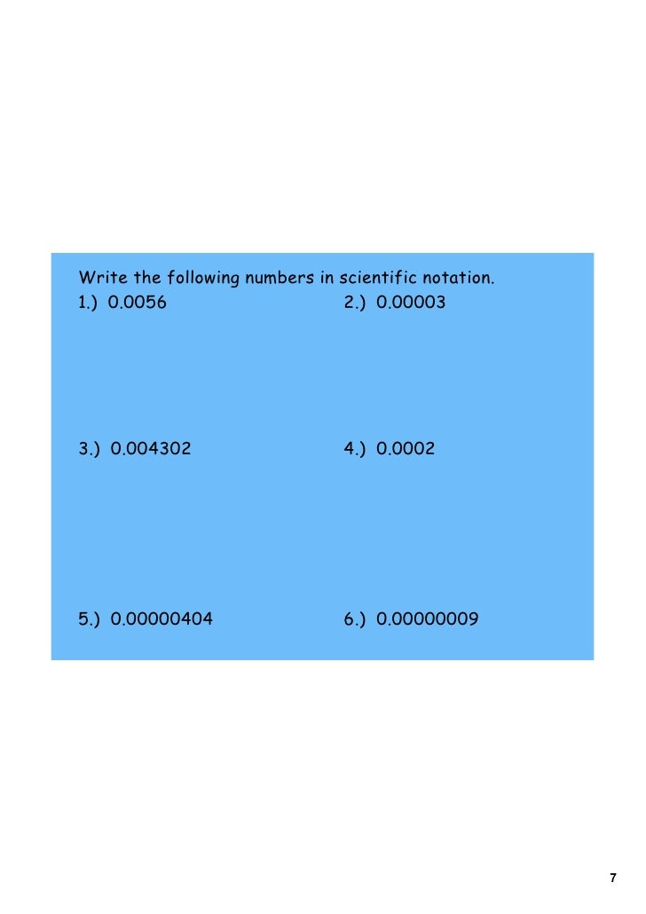 Day 8 scientific notation