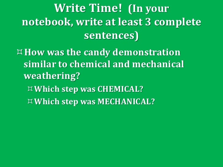 day 8 weathering unconformity mechanical and chemical weathering venn diagram