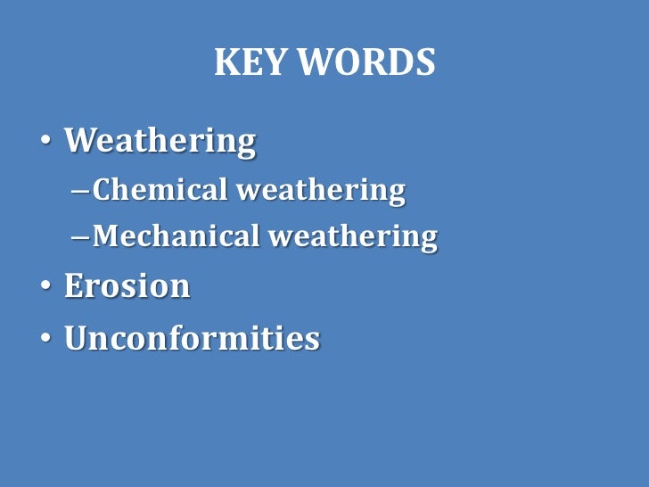 day 8 weathering unconformity mechanical and chemical weathering venn diagram