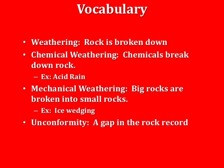 day 8 weathering unconformity mechanical and chemical weathering venn diagram