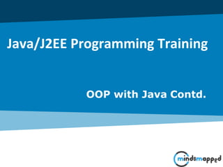 Java/J2EE Programming Training
OOP with Java Contd.
 
