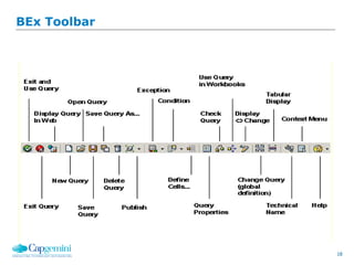18
BEx Toolbar
 