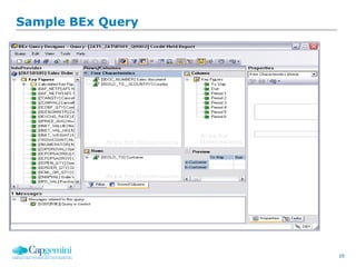 19
Sample BEx Query
 