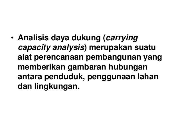 Daya dukung lingkungan