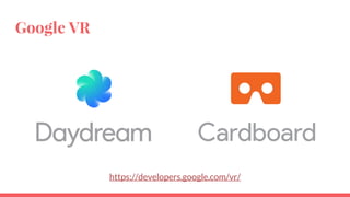 Google VR
https://developers.google.com/vr/
 