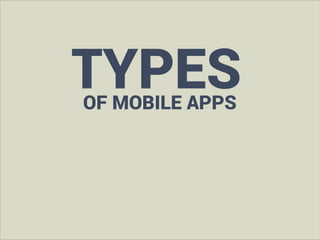 TYPES
OF MOBILE APPS

 