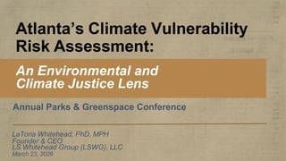 Building a Climate Resilient ATL - Climate Resilience Action Plan | PDF
