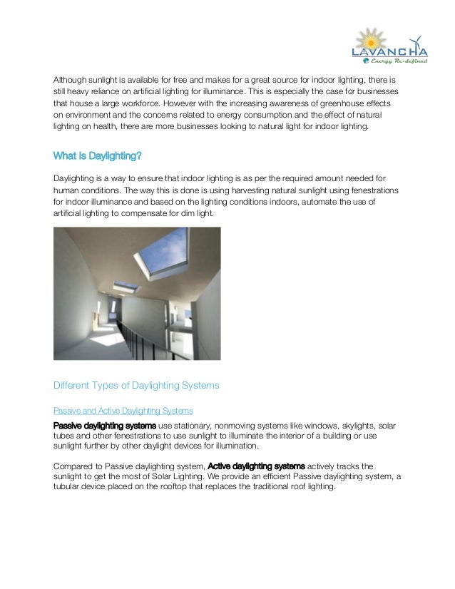 What is Daylighting and why need it?