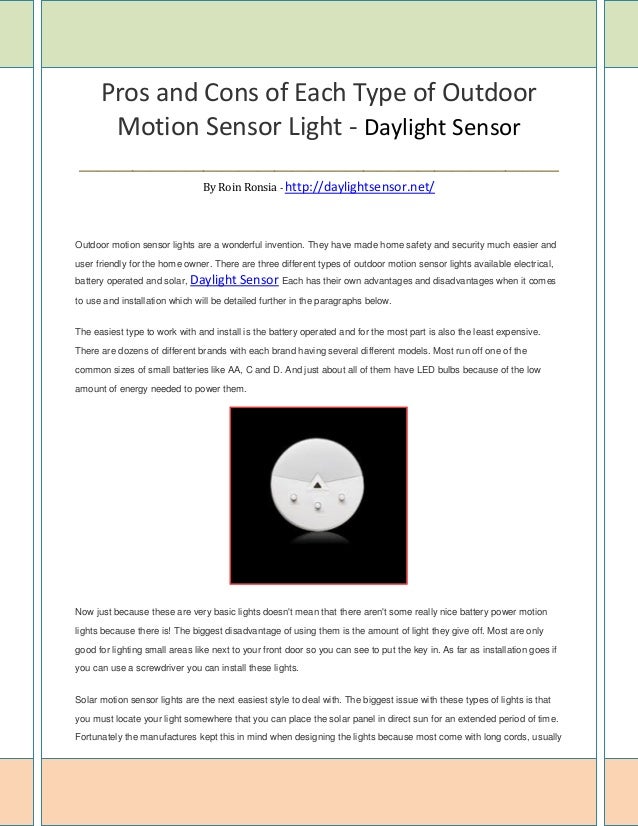 Daylight sensor