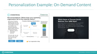 ©2016 EverString :: CONFIDENTIAL & PROPRIETARY
Personalization	
  Example:	
  On-­‐Demand	
  Content
 