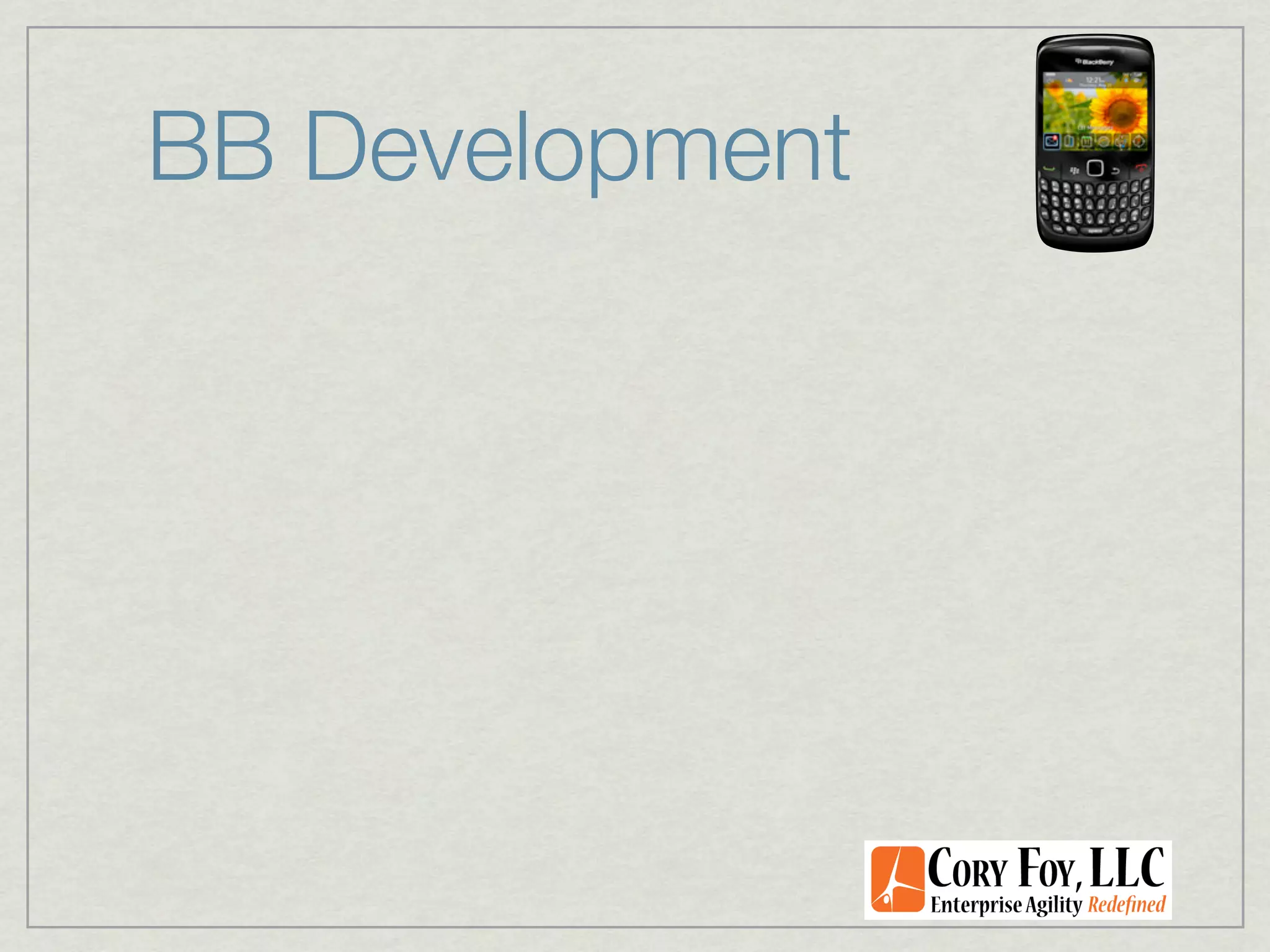 BB Development
 