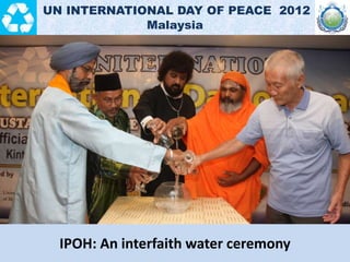 JERUSALEM: An information table on a pedestrian street during the
Sukkot festival promoted messages of peace.
UN INTERNATI...
