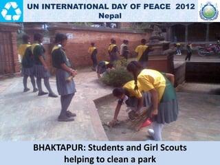 BIRATNAGAR: Ambassadors for Peace, women, and youth participated
in an interactive program about peacebuilding.
UN INTERNA...