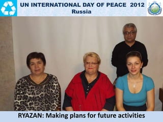 KONDOPOGA: Members of the Young Ambassadors for Peace Club and
local activists joined students in a rally for peace.
UN IN...