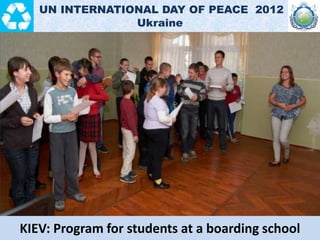 RYAZAN: Activists distributed leaflets with information about the
International Day of Peace and made plans for future pro...