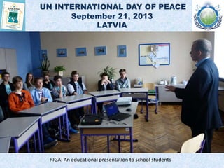 UN INTERNATIONAL DAY OF PEACE
September 21, 2013
CAMBODIA
PHNOM PENH: Education for peace at the Pannasastra International...