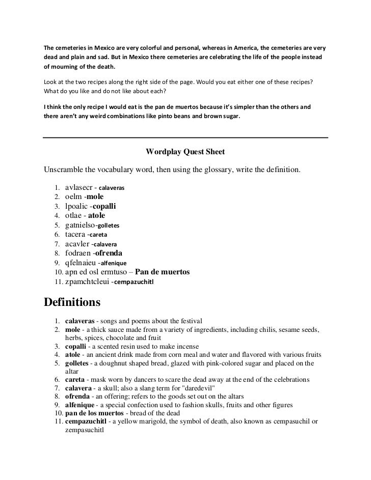 day of the dead work sheets 111 day of the dead quest sheet