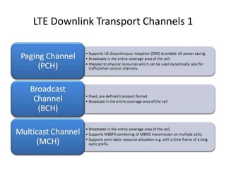 LTE Downlink Transport Channels 1
 