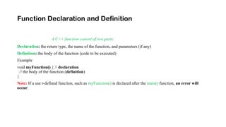 Fundamentals Of Programming II in C++ at MWU | PPTX