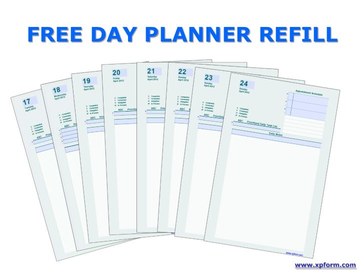 free day planner