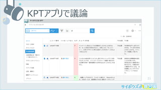 21
KPTアプリで議論
 