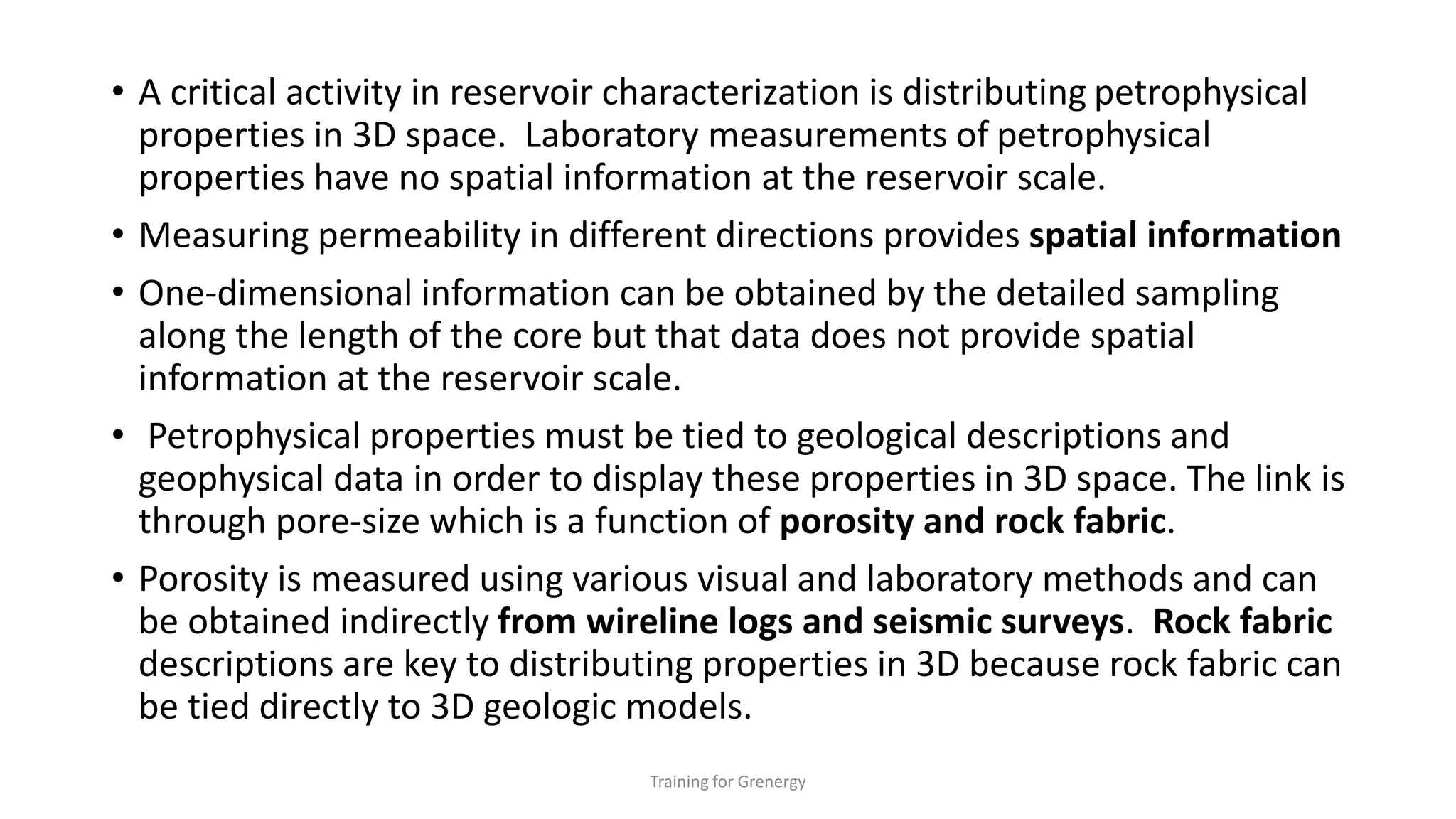 Days 3d porosity , permeability, fluid saturation | PDF