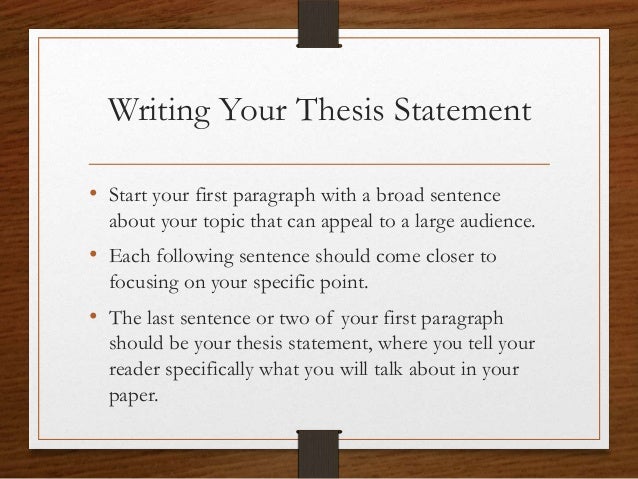 Restating a thesis