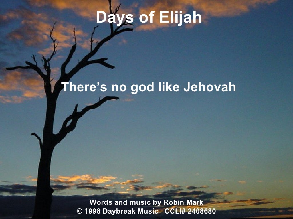 Days of elijah lyrics